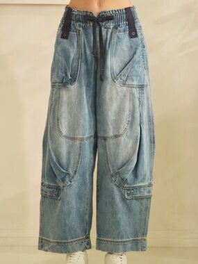 🎉 Oli & Hali “ LEILANI ” Oli and Hali  DETAILED BARREL DENIM JEANS 85